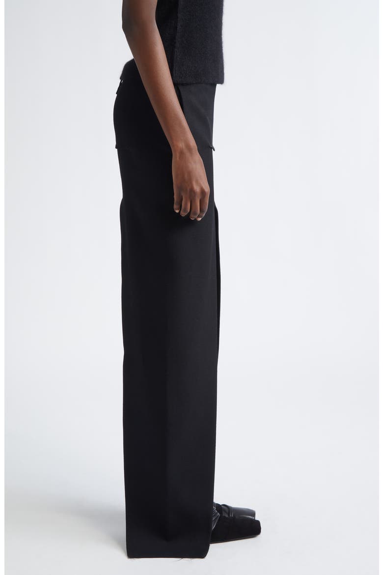 Concordians Sliced Wool Twill Skirt, Alternate, color, BLACK