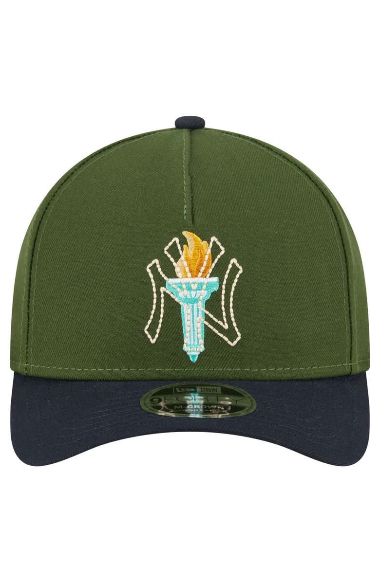 New Era Men's New Era Dark Green New York Yankees City Feature 9FORTY A-Frame Adjustable Hat, Alternate, color, Dark Green