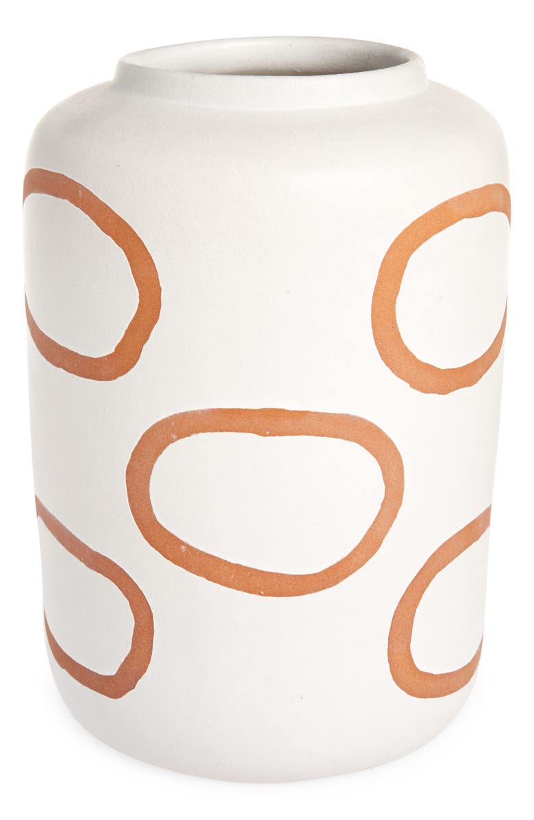 The Conran Shop Hand Painted Circles Large Stoneware Vase, Main, color,