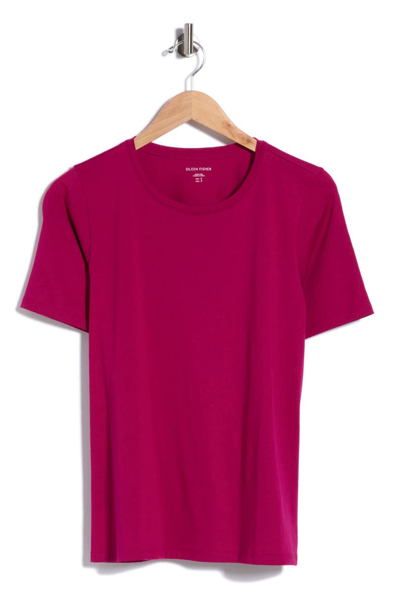 Organic Cotton T-Shirt, Alternate, color, SANGRIA