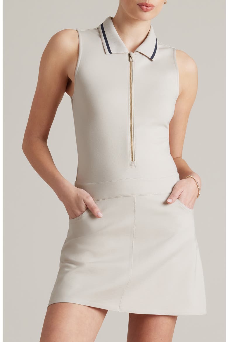 Pin Ponte Minidress, Main, color, SAND