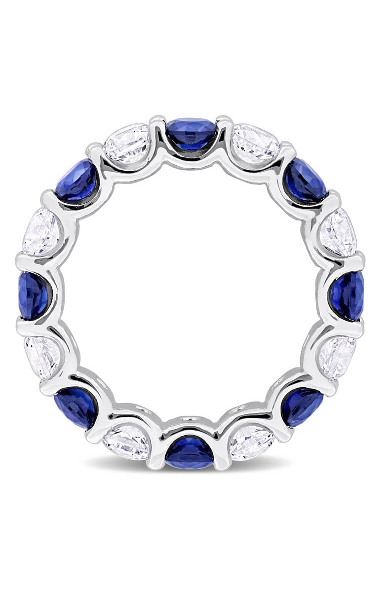 Julianna B. Lab-Created Gemstone Eternity Band Ring, Alternate, color, Sapphire