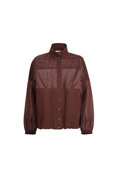 Cotton organza outerwear jacket