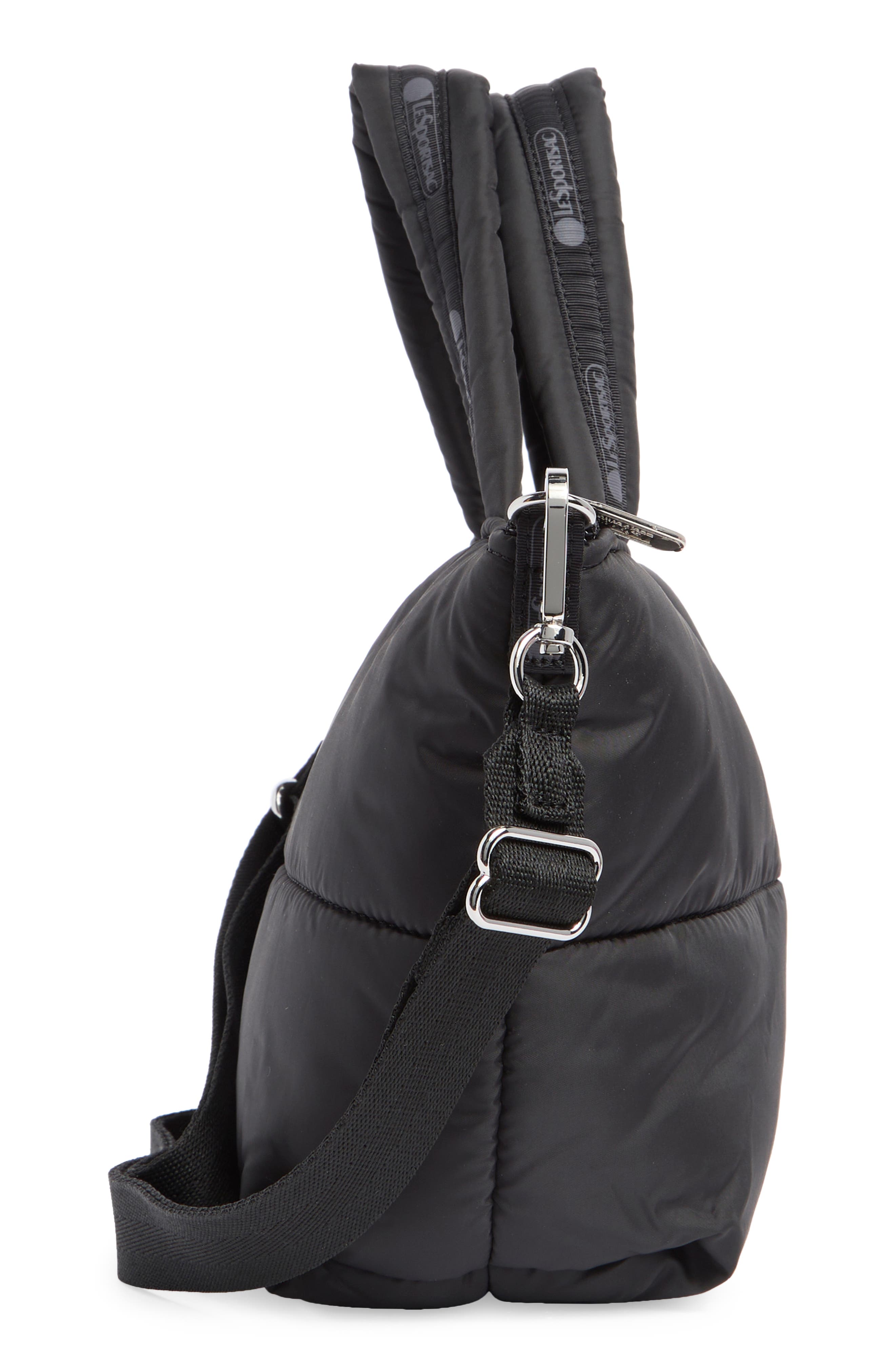 LeSportsac Puffy Mini Satchel, Alternate, color, Ultra Black