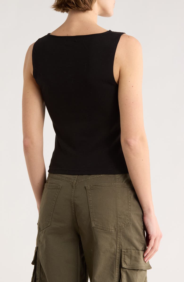 Good American Super Stretch Tank Top, Alternate, color, Black001