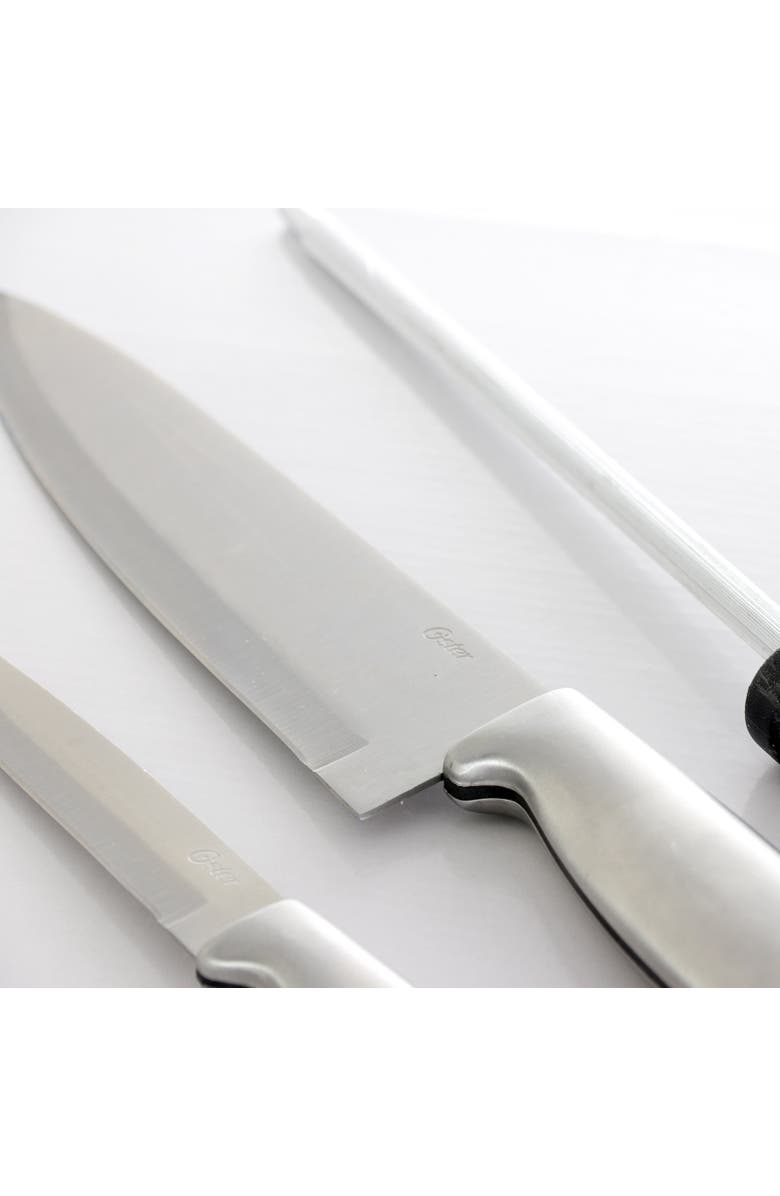 OSTER Baldwyn 4 Piece Stainless Steel Cutlery Knife Set, Alternate, color, Silver