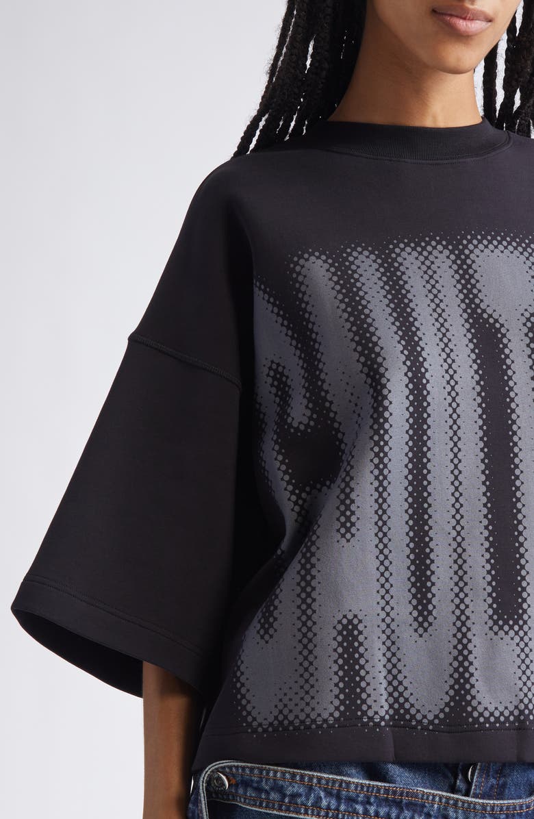 Jean Paul Gaultier Boxy Logo Crop Graphic T-Shirt, Alternate, color, Black/ Dark Grey