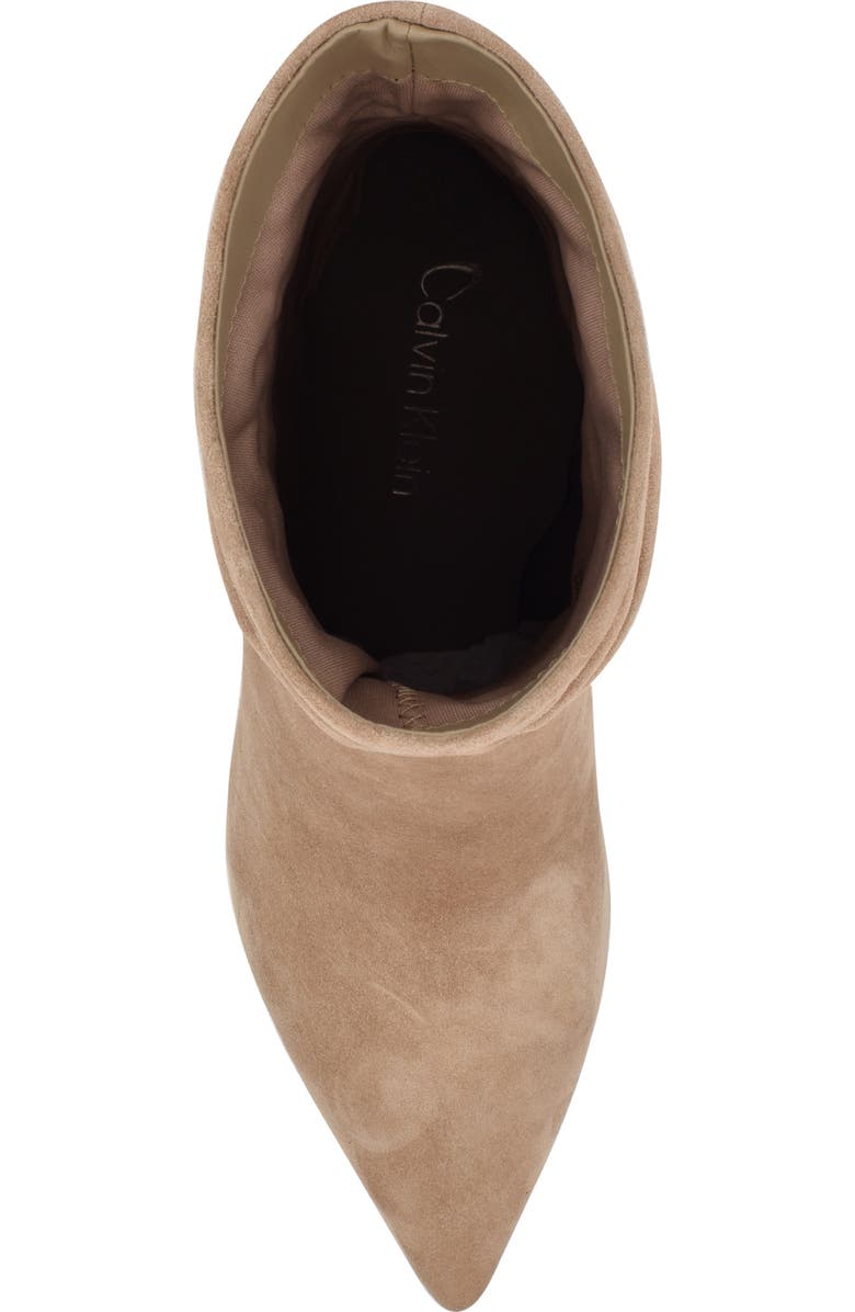 Calvin Klein Cerine Slouch Pointed Toe Bootie, Alternate, color, Light Natural