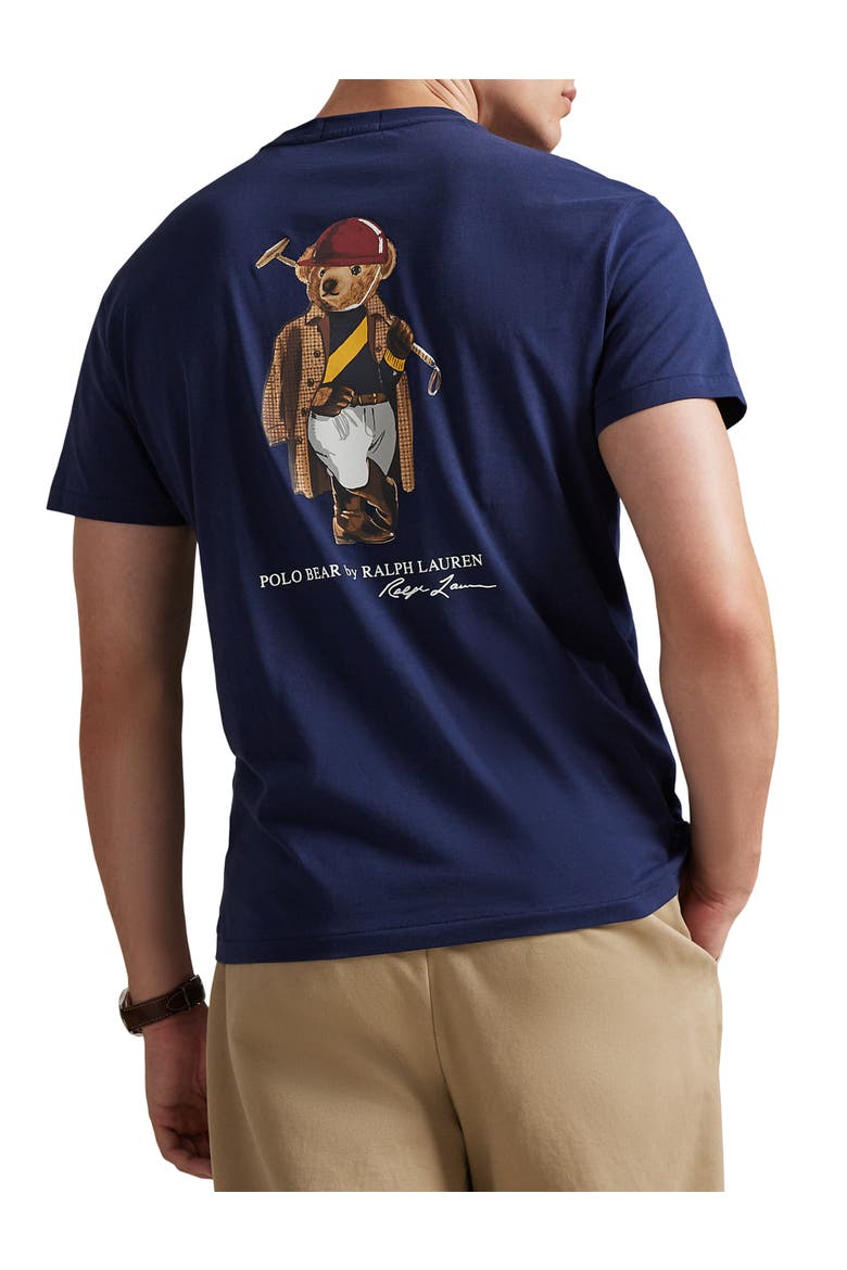 Big & Tall Society Bear Tee, Main, color, NEWPORT NAVY