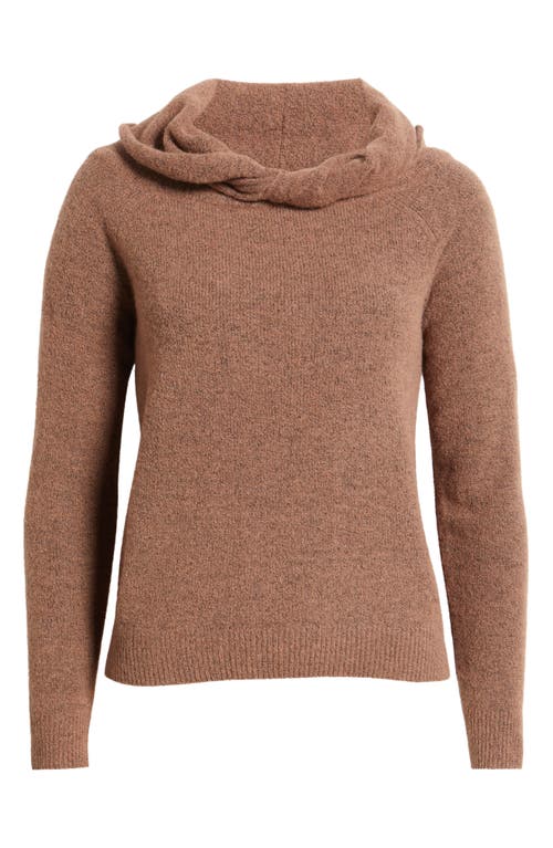 Open Edit Twisted Collar Sweater In Brown