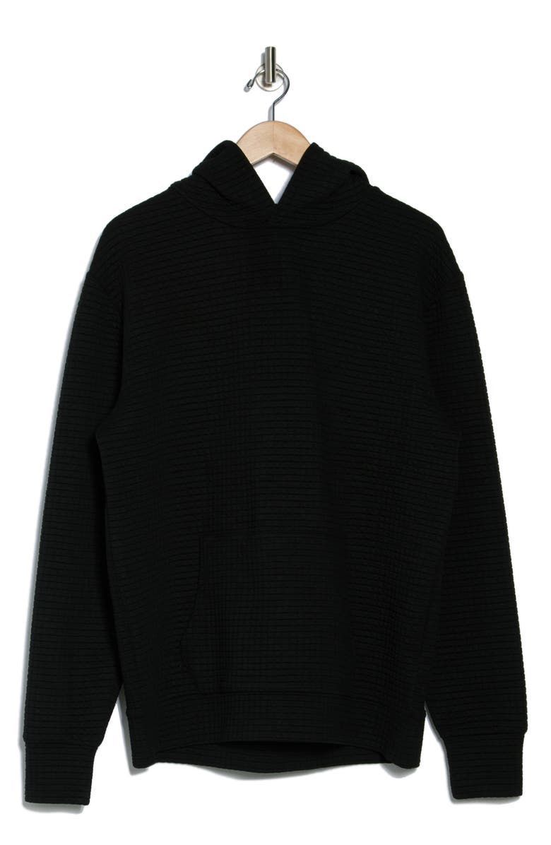 FLEECE FACTORY Cube Quilted Hoodie, Alternate, color, Black