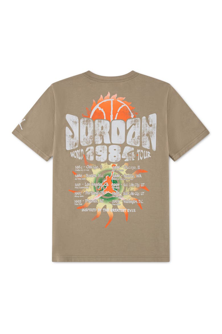 Kids' MJ 1984 World Tour XXIII Graphic T-Shirt, Alternate, color, KHAKI