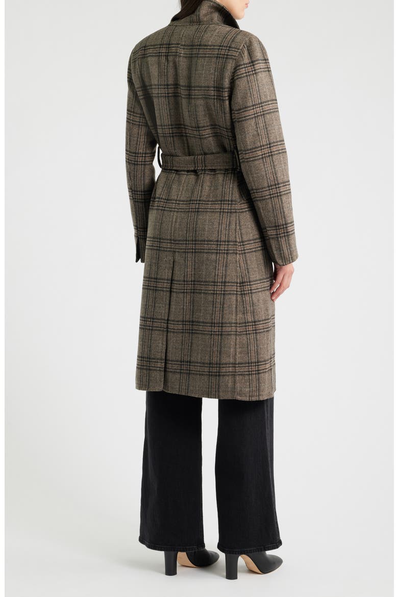 Double Face Wool Blend Wrap Coat, Alternate, color, PLAID COMBO
