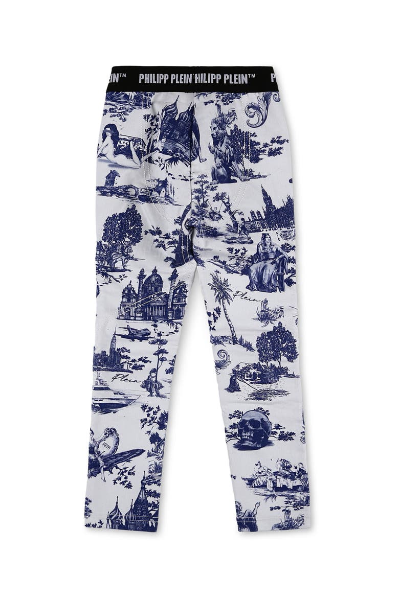 Denim Super Stretch Jeggins En Plein Air Girl, Alternate, color, white+navy