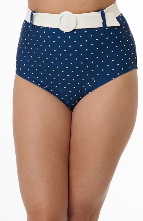 UNIQUE VINTAGE UNIQUE VINTAGE HIGH WAISTED BELTED REDONDO SWIM BOTTOMS