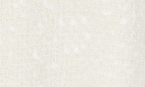 Zoe And Claire Lace Trim Tweed Minidress In Ivory