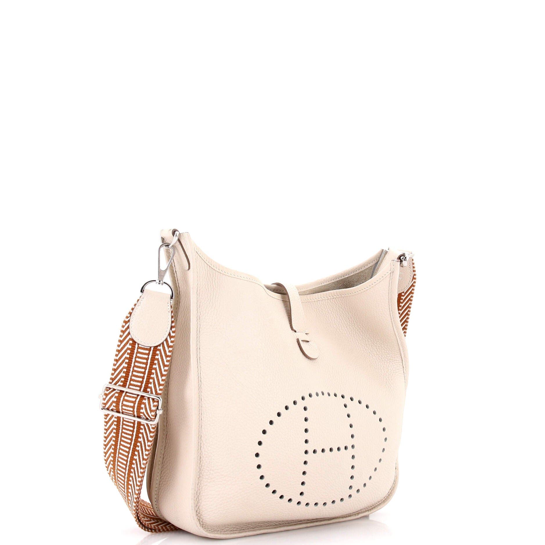 Pre-Owned Hermes Evelyne Bag Gen III Clemence PM, Alternate, color, Craie