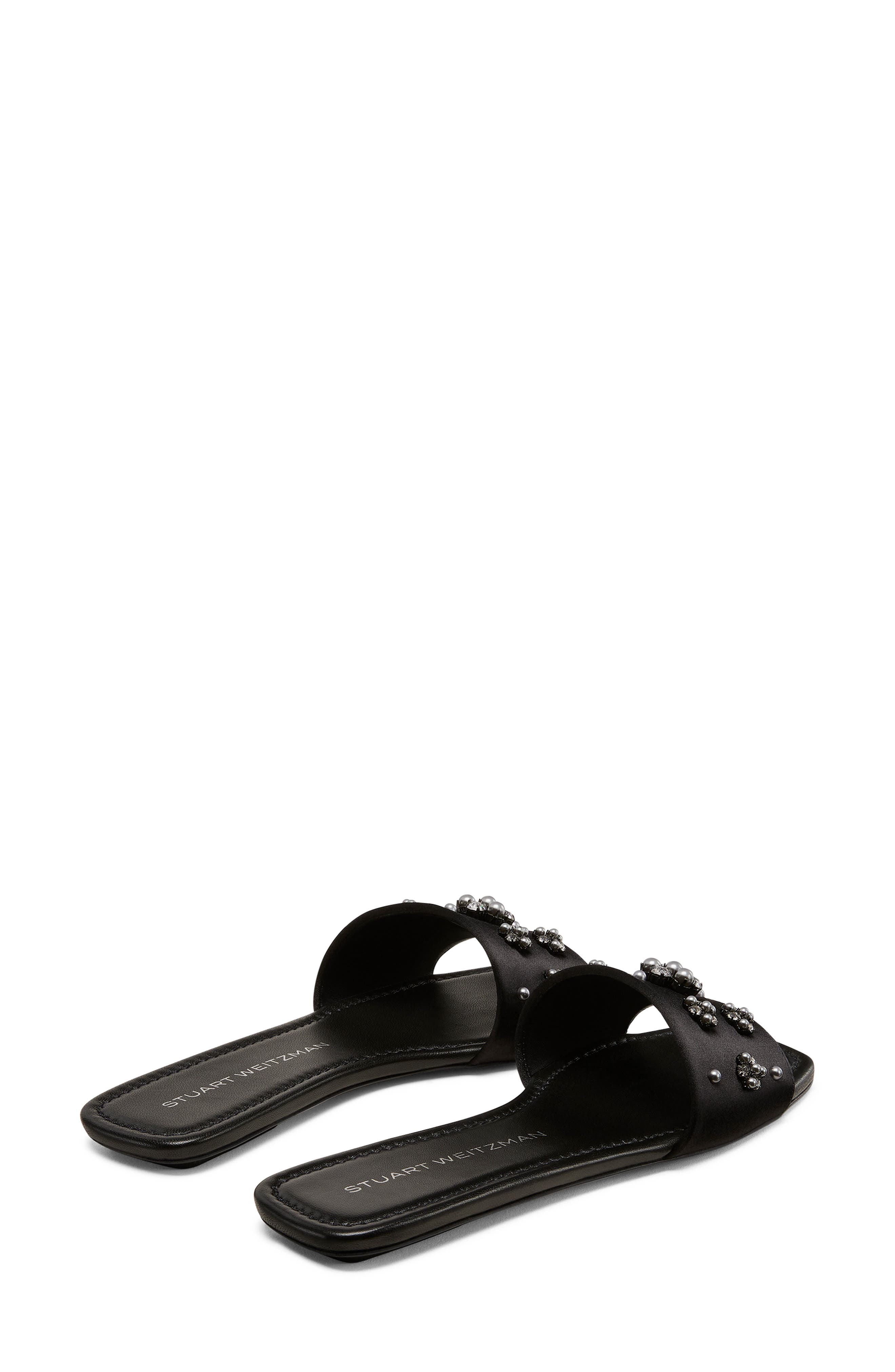 Stuart Weitzman Poppy Embellished Slide Sandal, Alternate, color, 