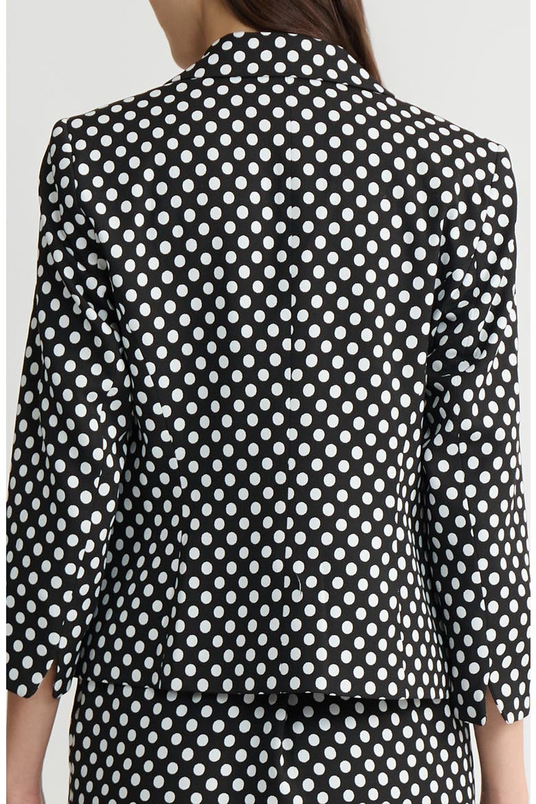 Three Button Blazer, Alternate, color, BLACK/ LILY WHITE