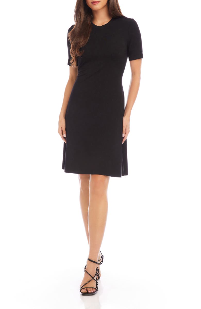 Karen Kane Short Sleeve Sheath Dress, Main, color, Black
