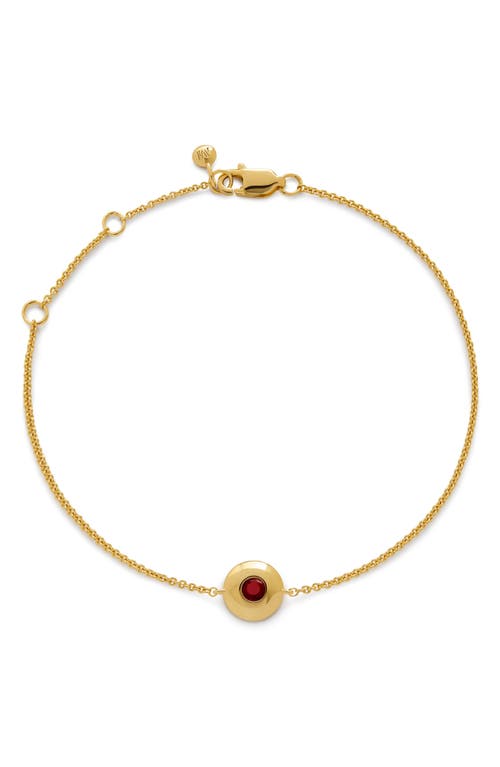 Monica Vinader Bezel Birthstone Station Bracelet In Gold