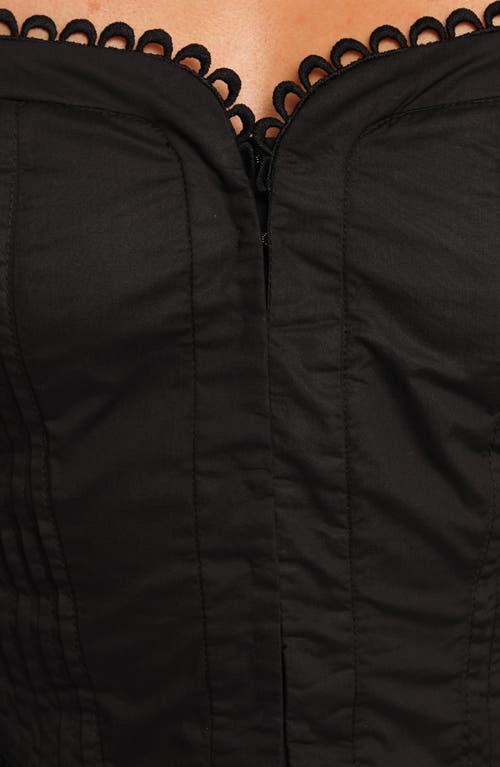 Petal And Pup Petal & Pup Lorelei Cotton Corset Top In Black