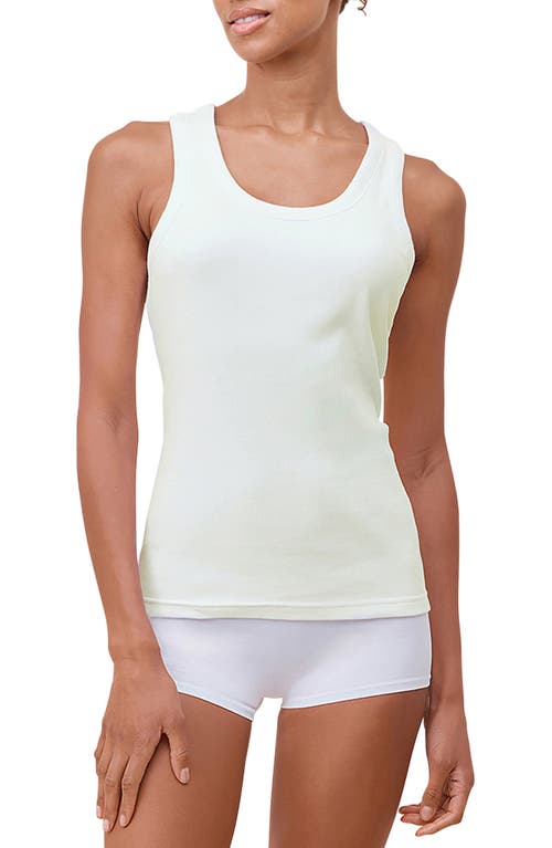 Papinelle Milla Stretch Cotton Rib Tank Top in Butter 