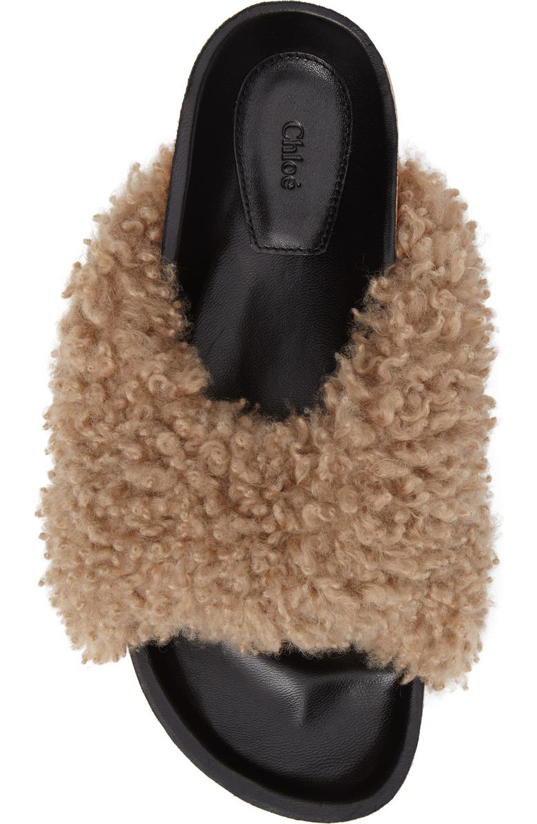 Chloé Kerenn Genuine Shearling Sandal, Alternate, color,