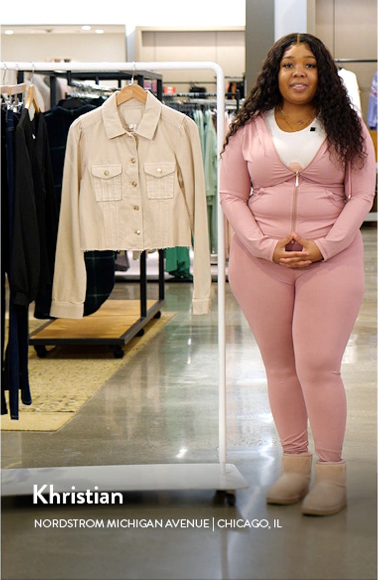 Pacey Raw Hem Crop Twill Jacket, sales video thumbnail