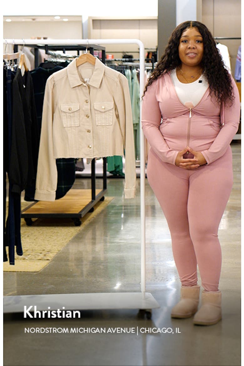 Pacey Raw Hem Crop Twill Jacket video