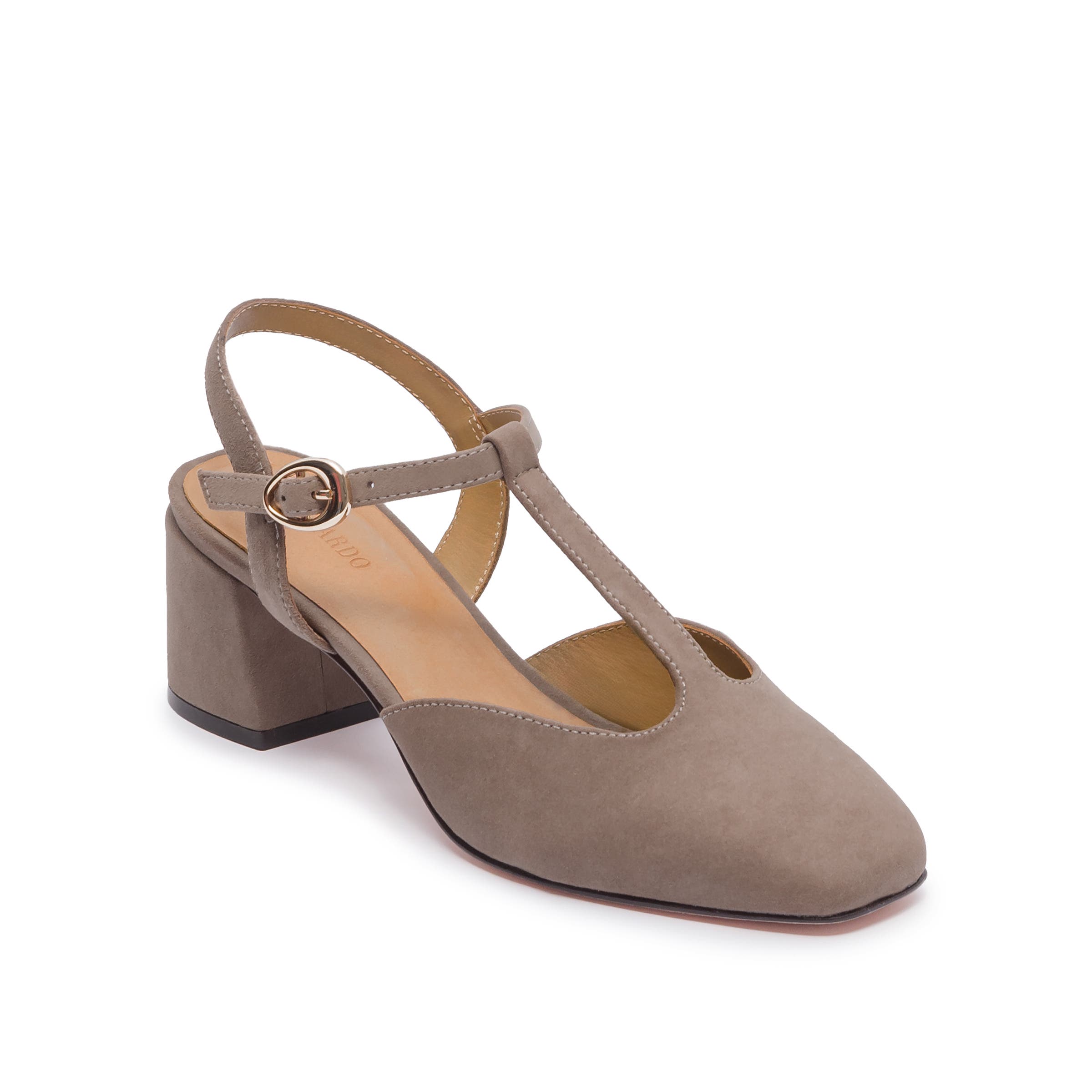 Bernardo Footwear Romi T-Strap Pump, Alternate, color, Walnut Suede