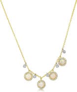 Meira T Opal & Diamond Frontal Necklace