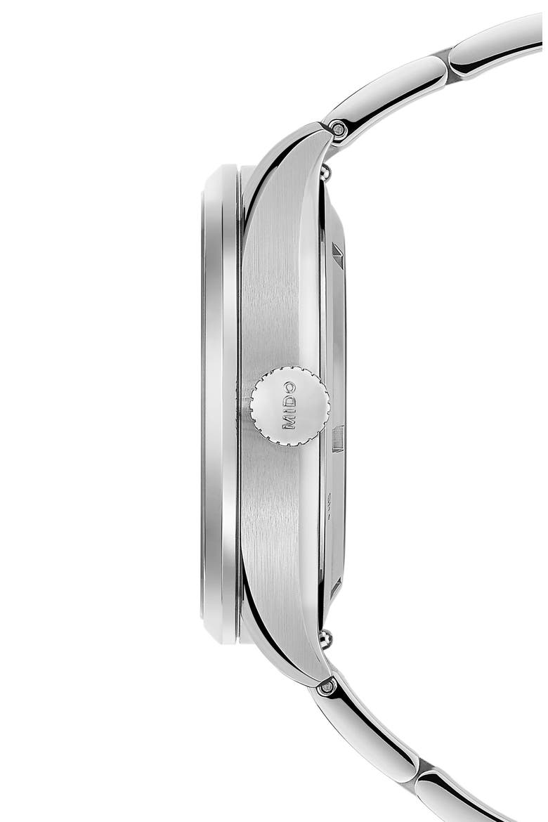 Multifort Automatic Bracelet Watch, 42mm, Alternate, color, SILVER/ BLACK