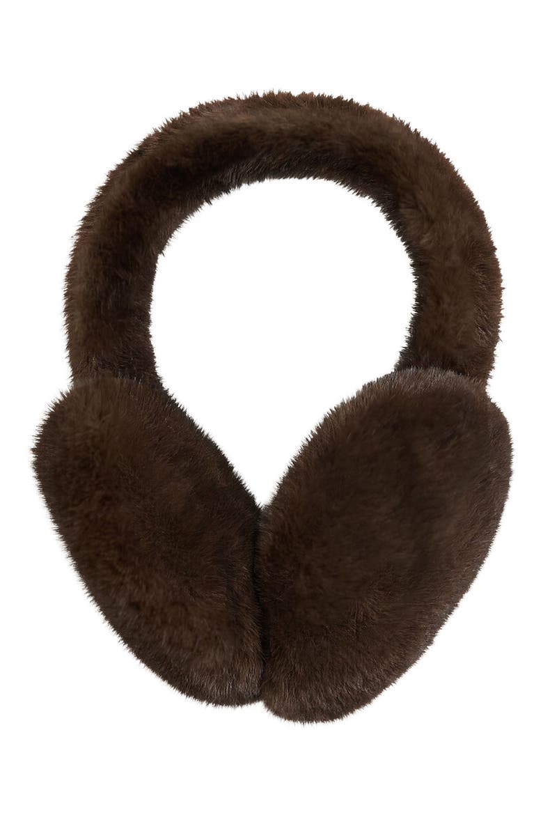 Faux Fur Earmuffs, Main, color, CAMEL