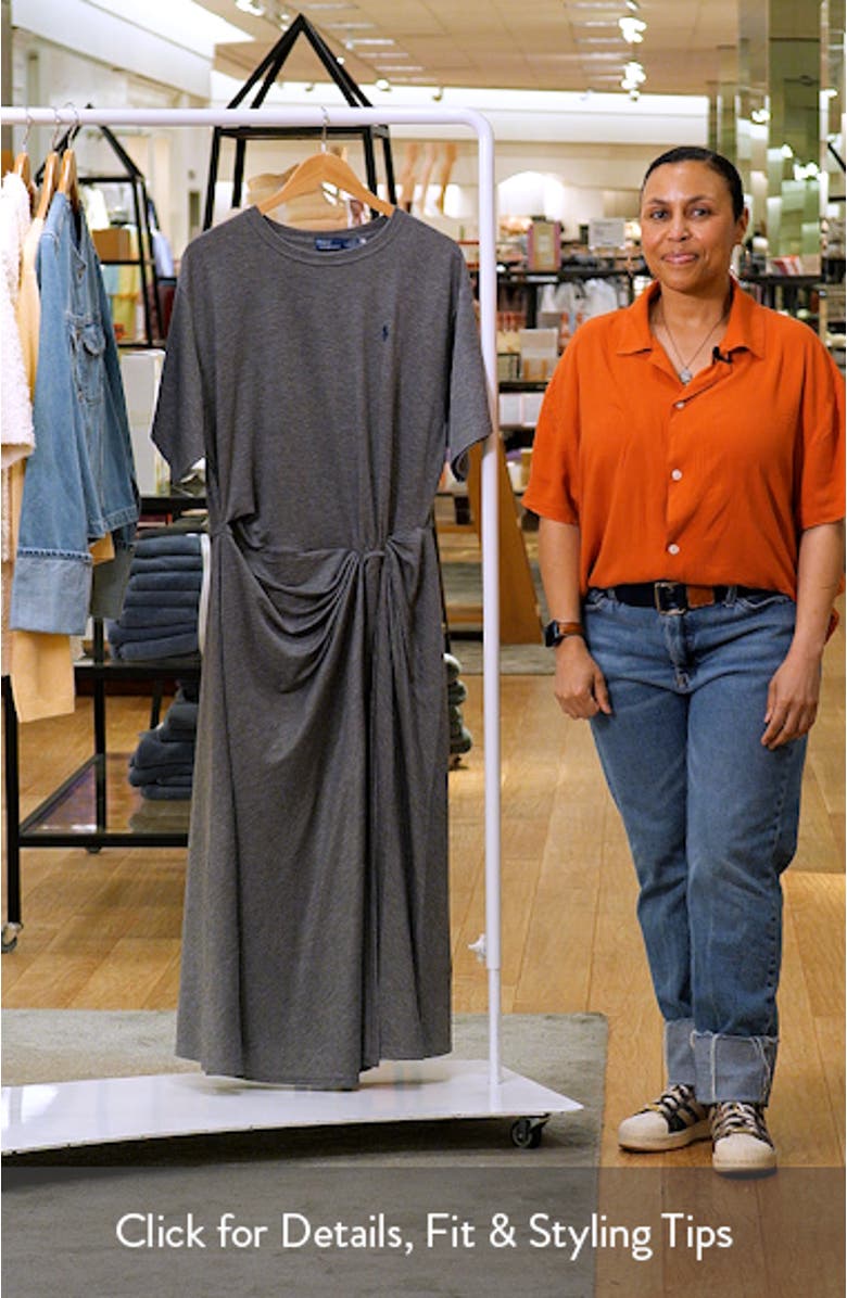 Side Twist Midi T-Shirt Dress, sales video thumbnail