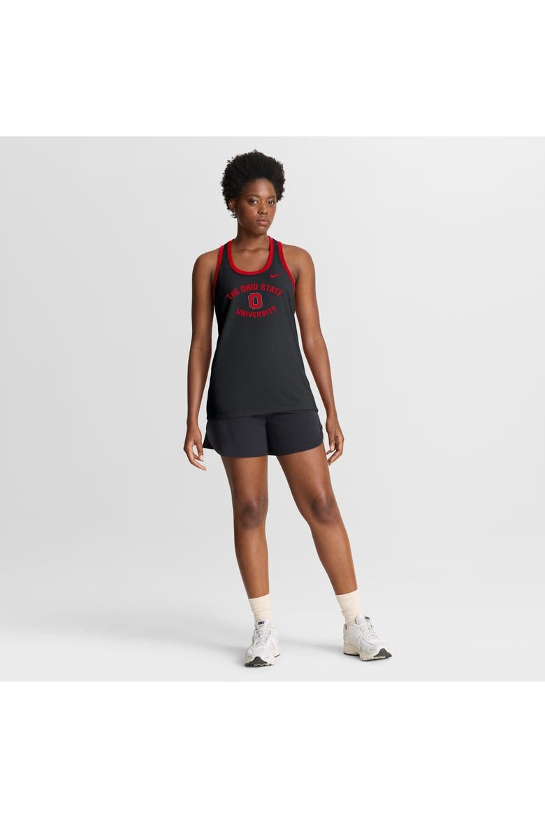 Women's Nike Black Ohio State Buckeyes Uni Name Tri-Blend Dri-FIT Tank Top, Alternate, color, Black