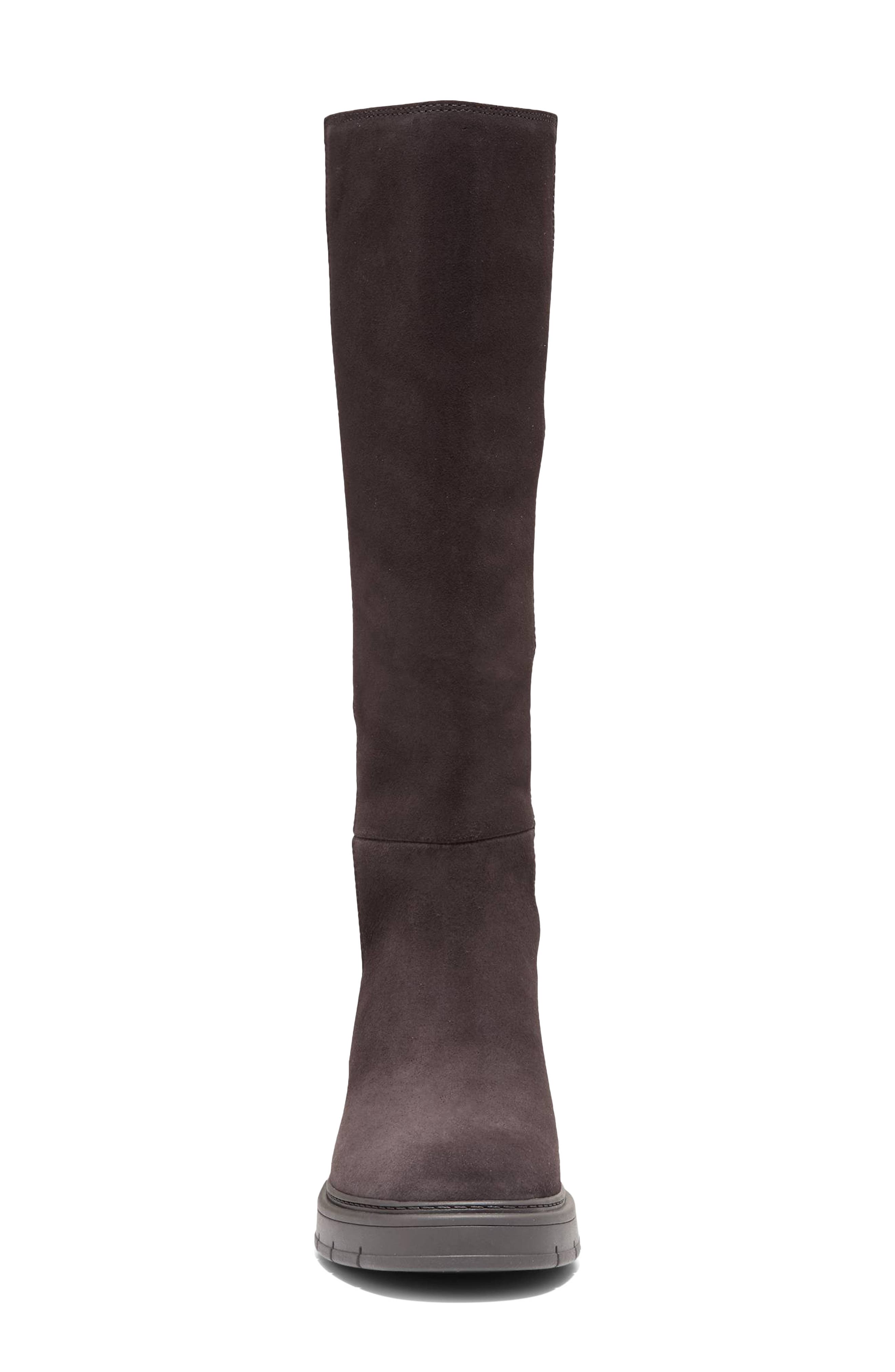 Grand Flex Fenella Waterproof Leather Knee High Boot, Alternate, color, DARK CHOCOLATE SUEDE WP