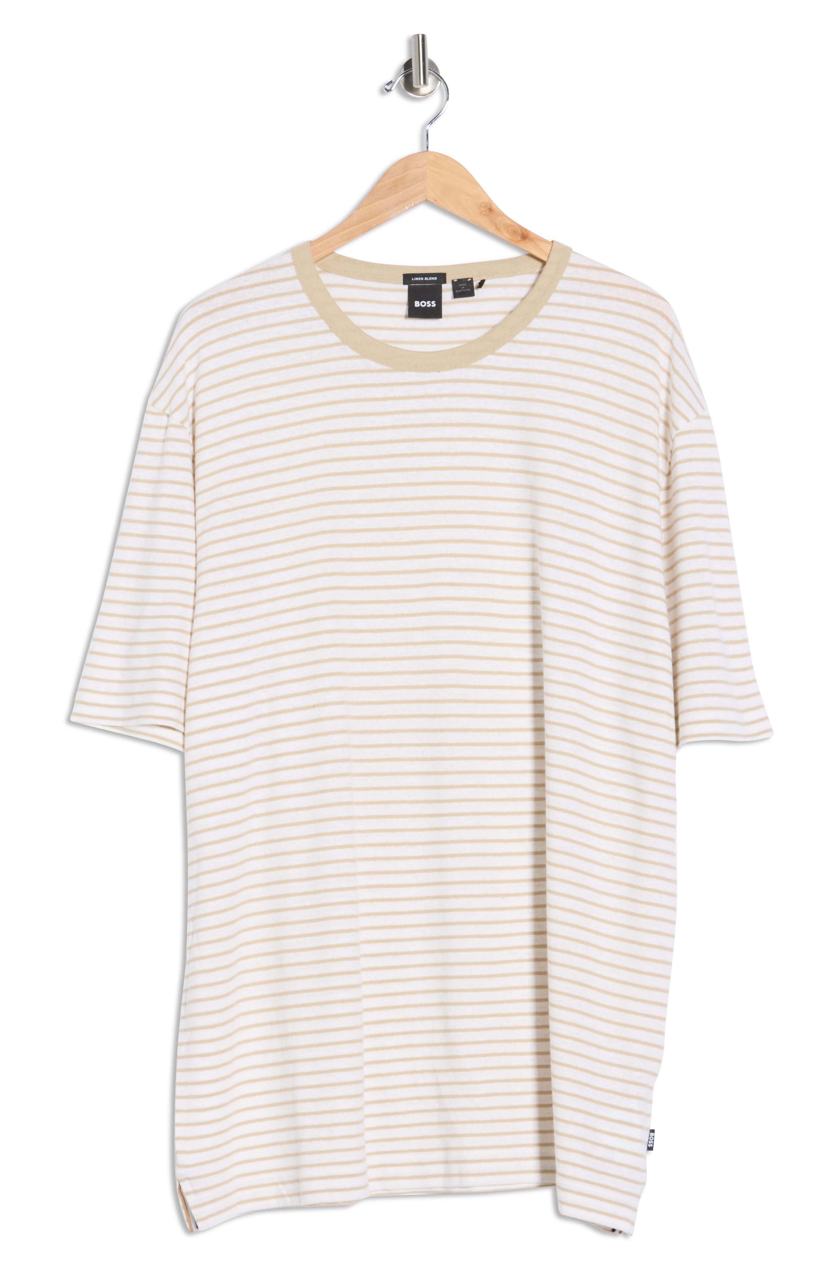 BOSS Taut Cotton & Linen Blend T-Shirt
