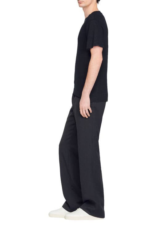 Sandro Certified Linen T-shirt In Black