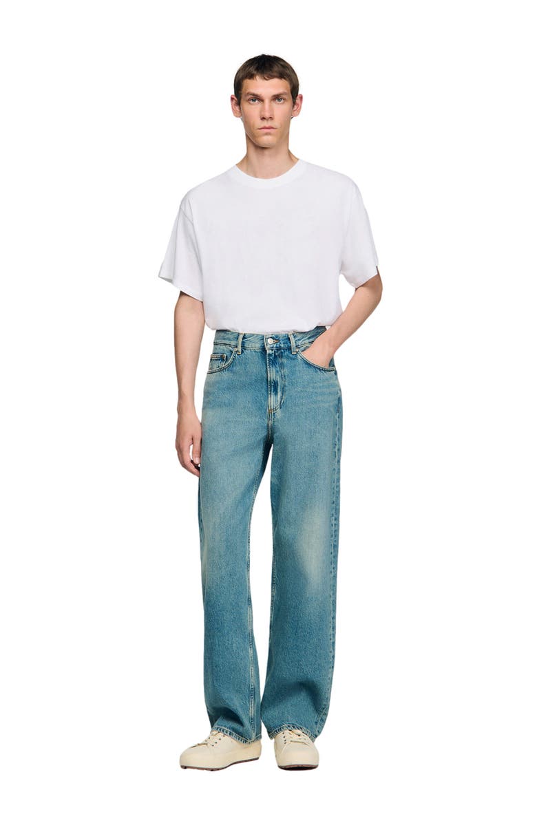SANDRO Baggy jeans, Alternate, color, Blue