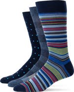 Lorenzo Uomo Assorted 3-Pack Crew Socks