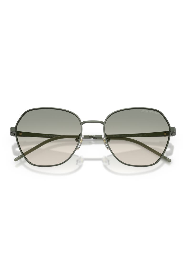 55mm Irregular Sunglasses, Alternate, color, AGAVE / BROWN GRADIENT GREEN