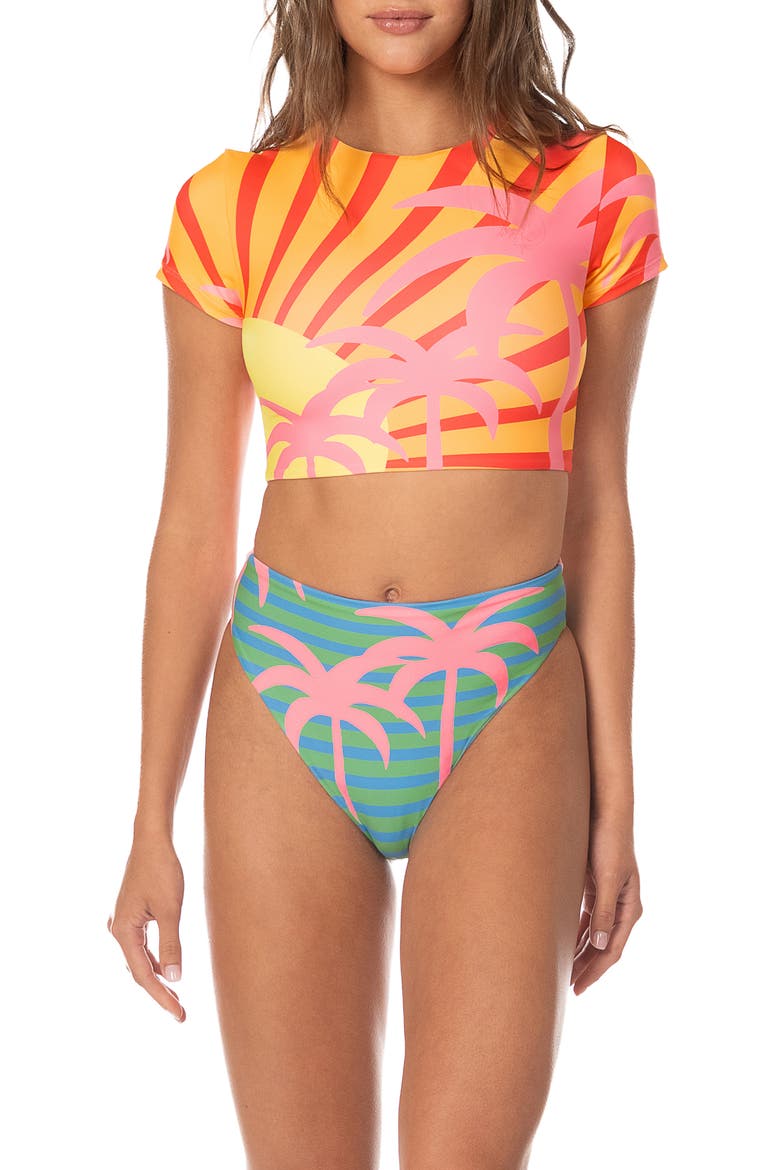 Jungle Sway Sully Reversible Bikini Bottoms, Alternate, color, OPEN GREEN