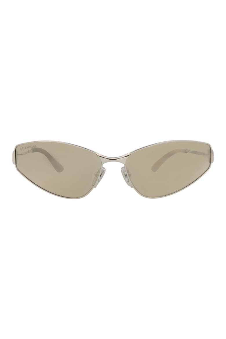 65mm Cat Eye Sunglasses, Main, color, SILVER SILVER SILVER