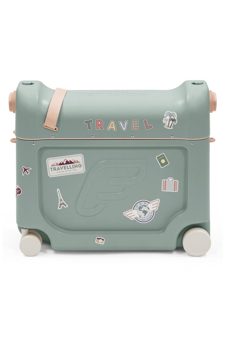 Kids' BedBox® 19-Inch Ride-On Carry-On Suitcase, Alternate, color, ICEBERG GREEN