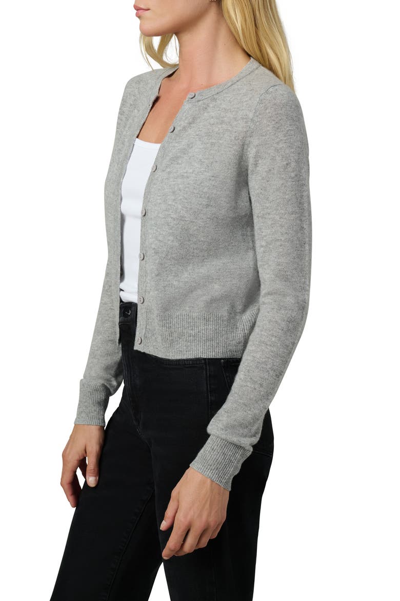 The Dani Crop Cashmere Cardigan, Alternate, color, HEATHER GREY