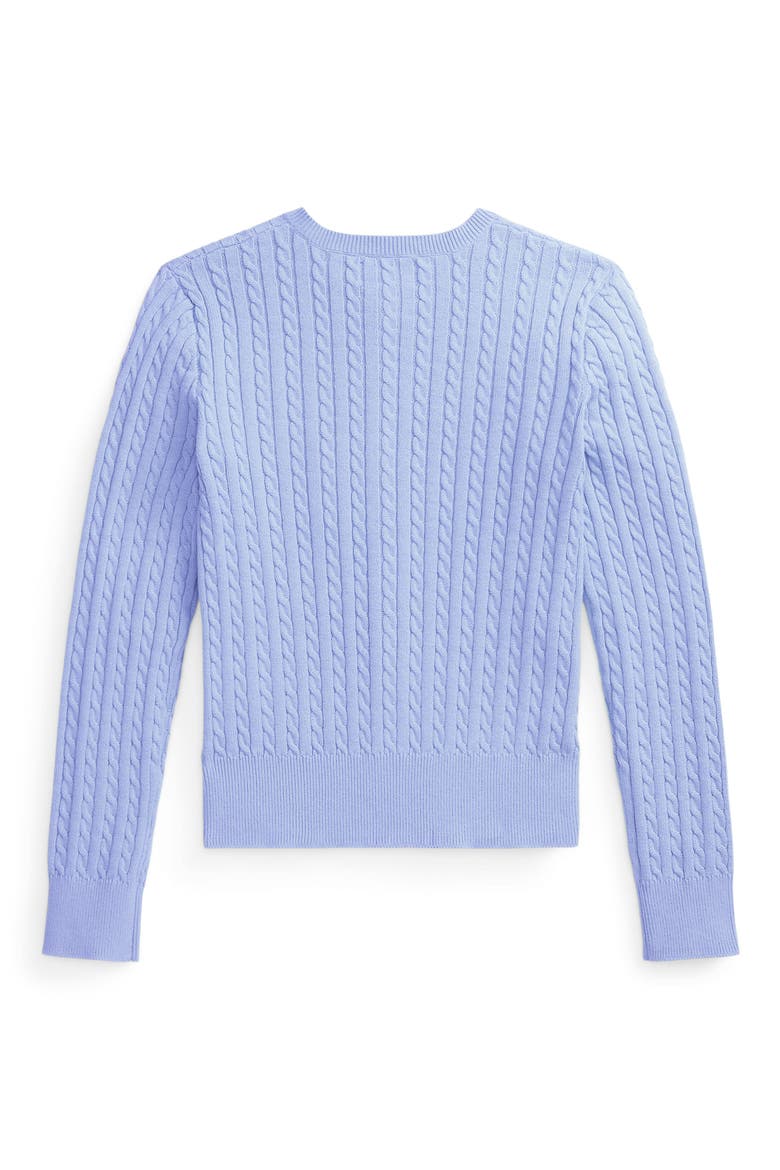 Kids' Mini Cable Cotton Cardigan, Alternate, color, BLUE