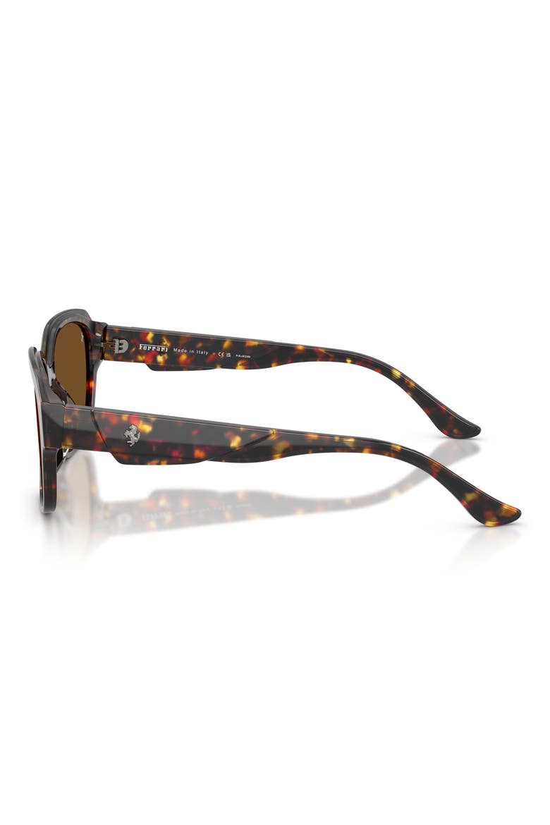 57mm Polarized Square Sunglasses, Alternate, color, YELLOW TORTOISE / BROWN POLAR