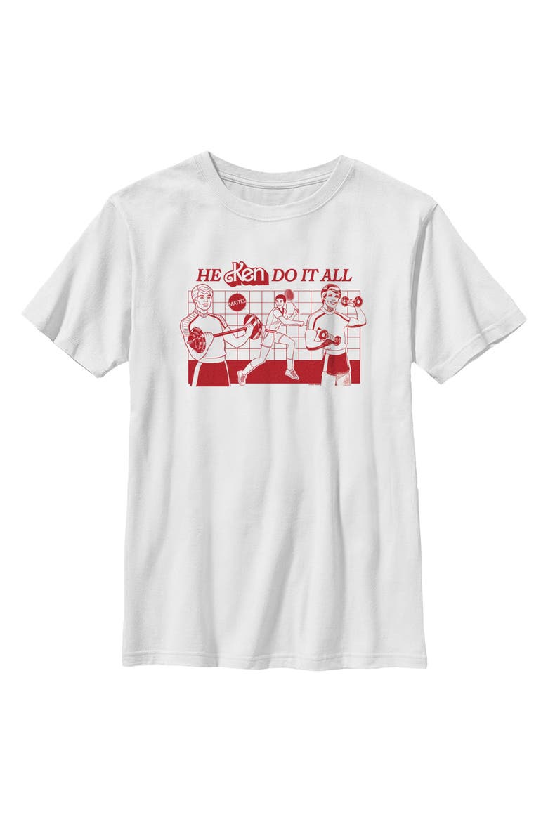 Boys' He Ken Do It All T-Shirt, Main, color, White