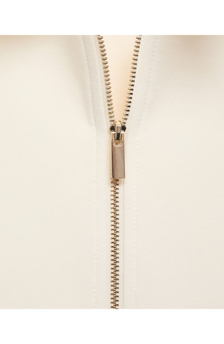 MANGO Three-Quarter Sleeve Jacket, Alternate, color, Ecru